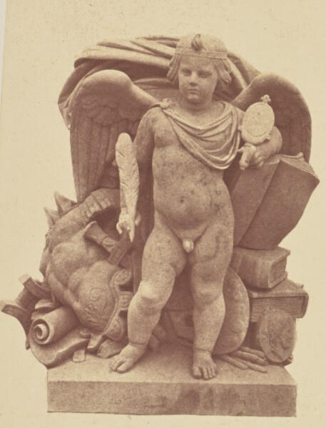 Édouard Baldus, ["L'Histoire", Sculpture by Théodore François Devaulx, Decoration of the Louvre, Paris]