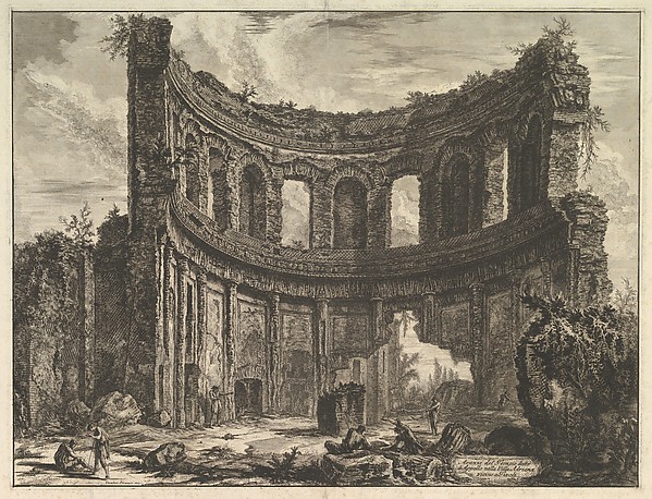 Giovanni Battista Piranesi, Avanzi del Tempio detto di Apollo nella Villa Adriana vicino a Tivoli (Hadrian's Villa. Remains of the Smaller Palace [Formerly called the Temple of Apollo])