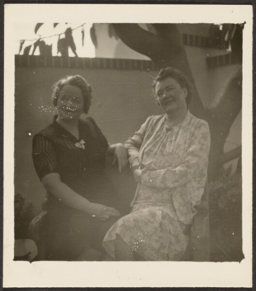 Louis Fleckenstein, [Two Women in Garden]