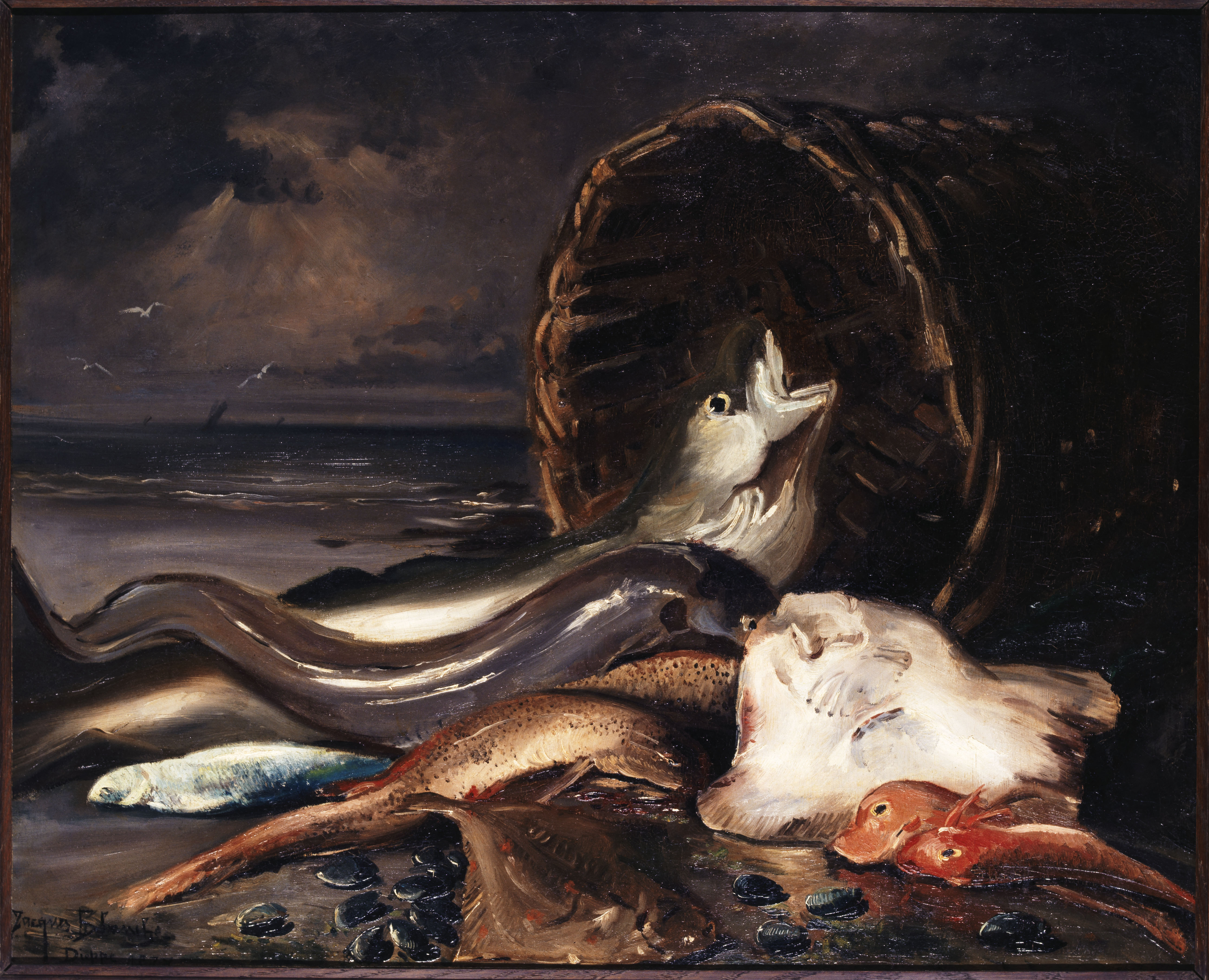 Jacques-Émile Blanche, Nature morte aux poissons, Dieppe
