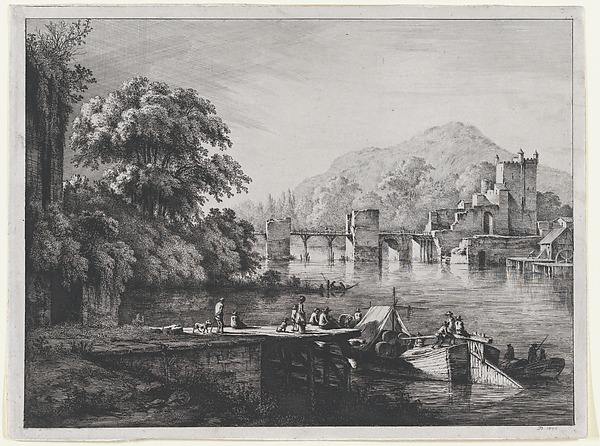 Jean Jacques de Boissieu, View of the Château de Sainte-Colombe in Dauphiné