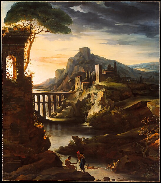 Théodore Géricault, Evening: Landscape with an Aqueduct