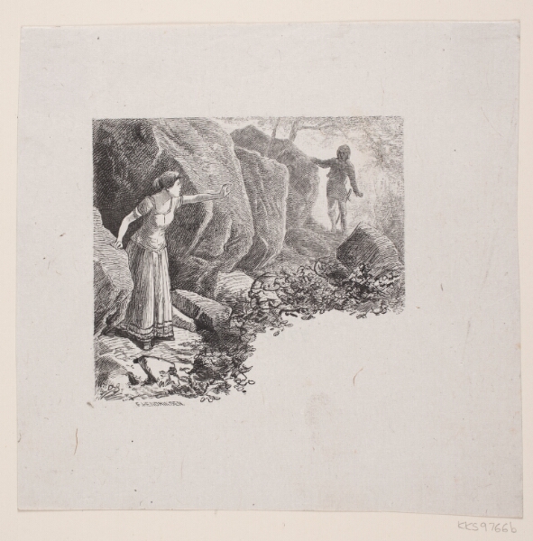F. Hendriksen, Illustration til "Om Risen som ikke havde noget Hjerte paa sig"