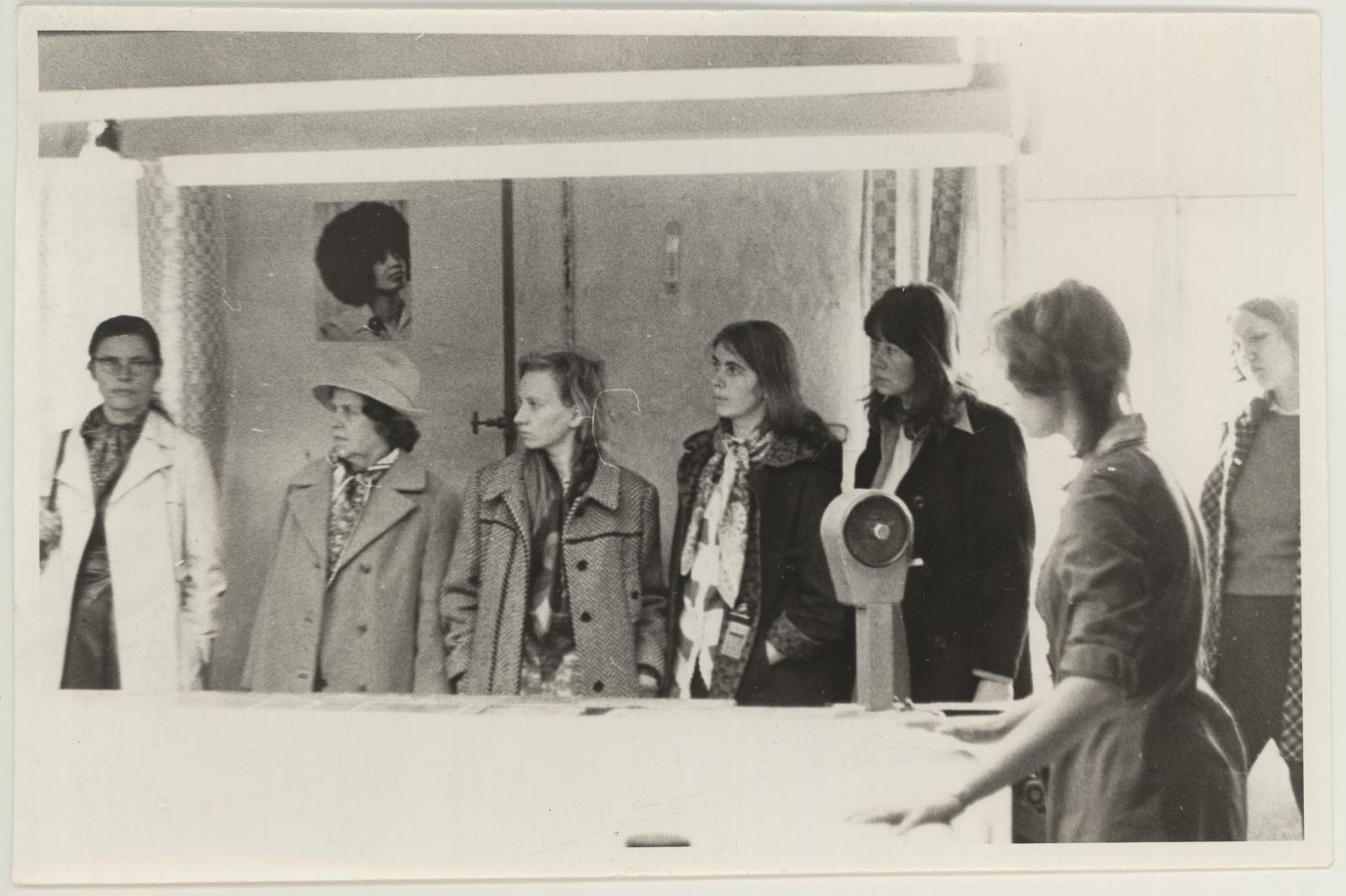 Krista (depicted) Border Hill, TKM staff excursion to sewing factory “Sangar” 21.05.1974