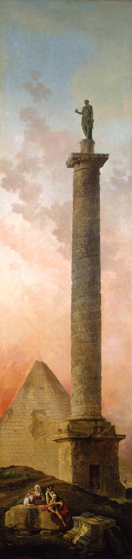 Hubert Robert, Landscape with a Triumphal Column