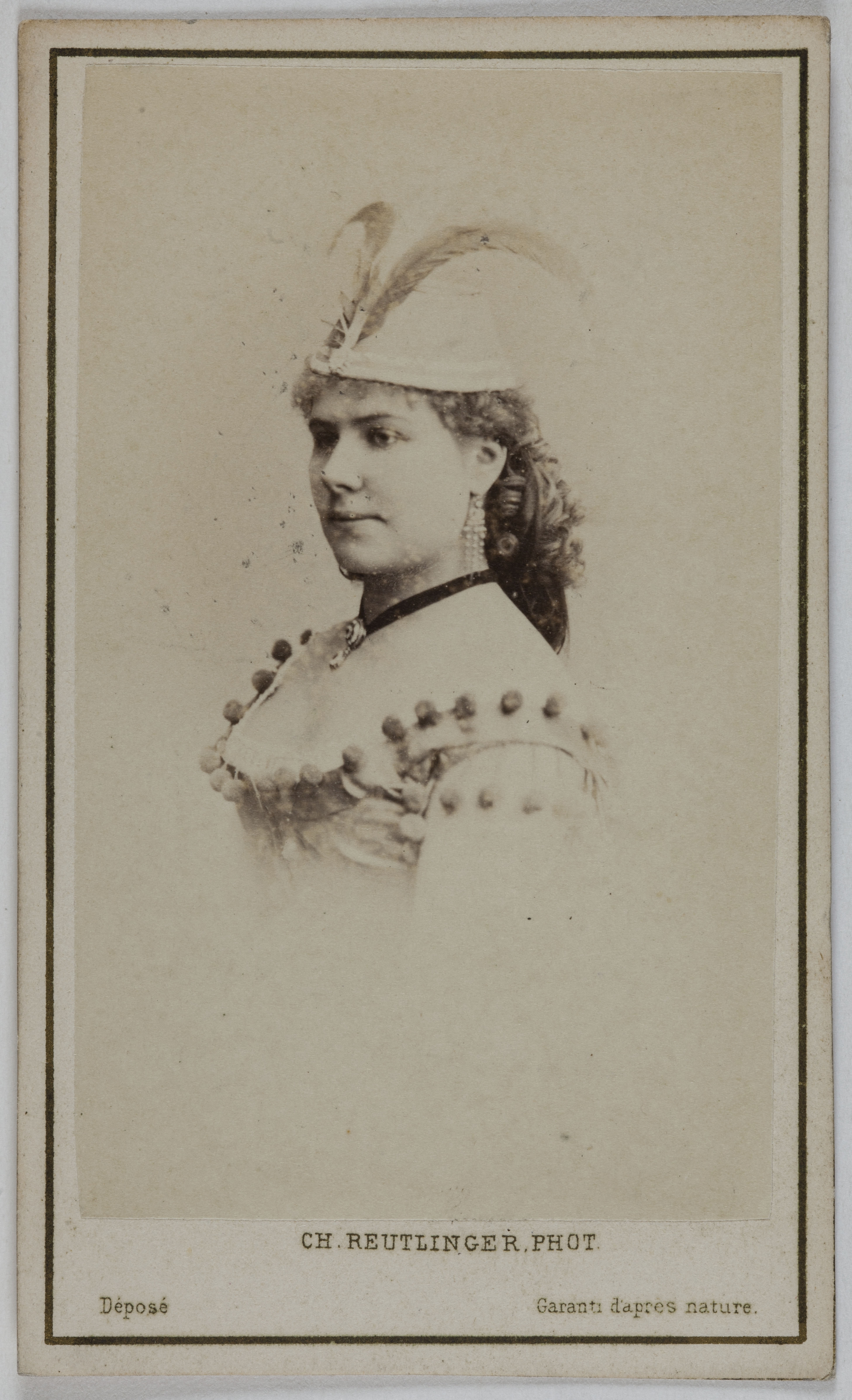 Charles Reutlinger, Portrait de Julia Baron (née Jenny Boudin), (vers 1836- ), (actrice)