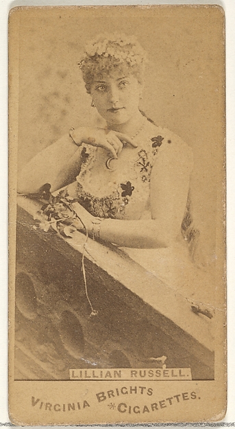 Allen & Ginter, Lillian Russell, from the Actors and Actresses series (N45, Type 1) for Virginia Brights Cigarettes