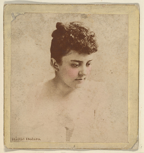 Kinney Brothers Tobacco Company, Hattie Dolaro, from the Actresses series (N246), Type 2, issued by Kinney Brothers to promote Sporting Extra Cigarettes