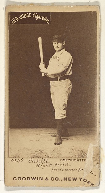 Goodwin & Company, Cahill, Right Field, Indianapolis, from the Old Judge series (N172) for Old Judge Cigarettes