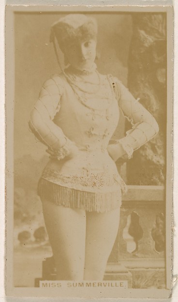 Kinney Brothers Tobacco Company, Miss Annie Summerville, from the Actresses series (N245) issued by Kinney Brothers to promote Sweet Caporal Cigarettes