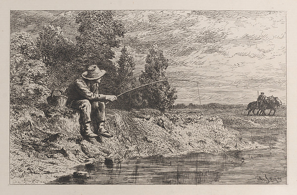Charles Jacque, Fishing for Roach