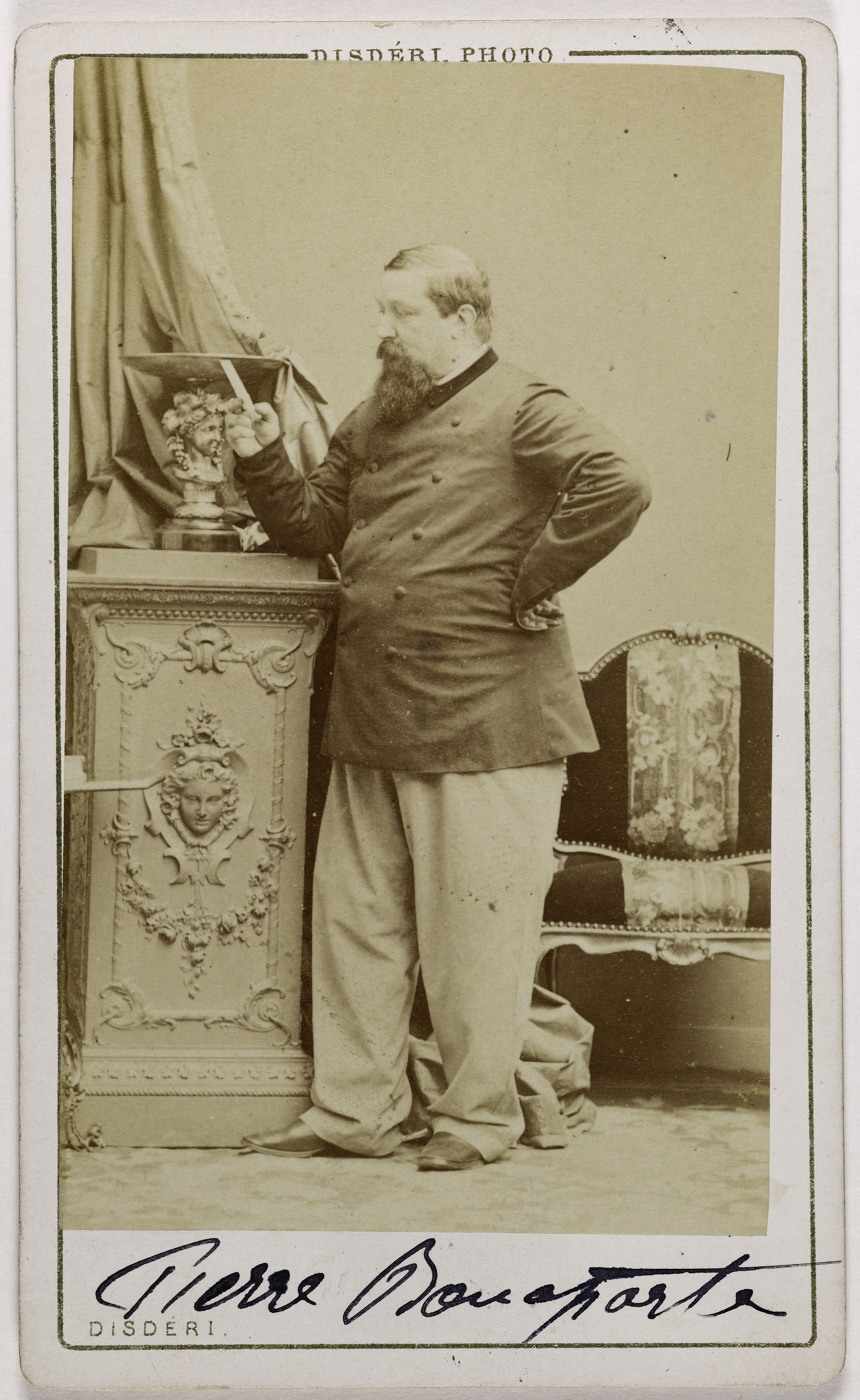 André-Adolphe-Eugène Disdéri, Portrait du Prince Pierre Bonaparte (1825-1881), (3e fils de Lucien Bonaparte)