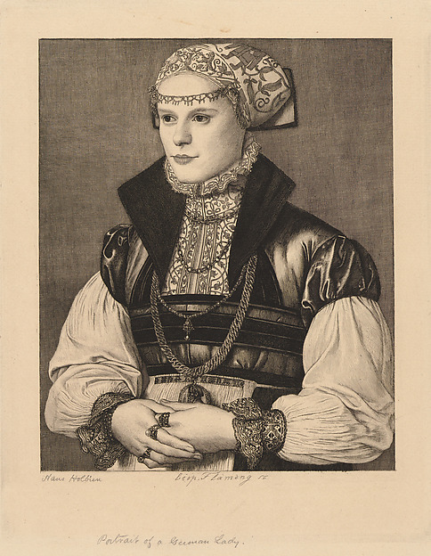 Léopold Flameng, Portrait of a German Lady