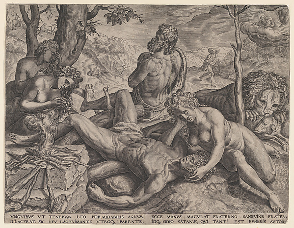 Cornelis Cort, Adam and Eve Lamenting the Death of Abel