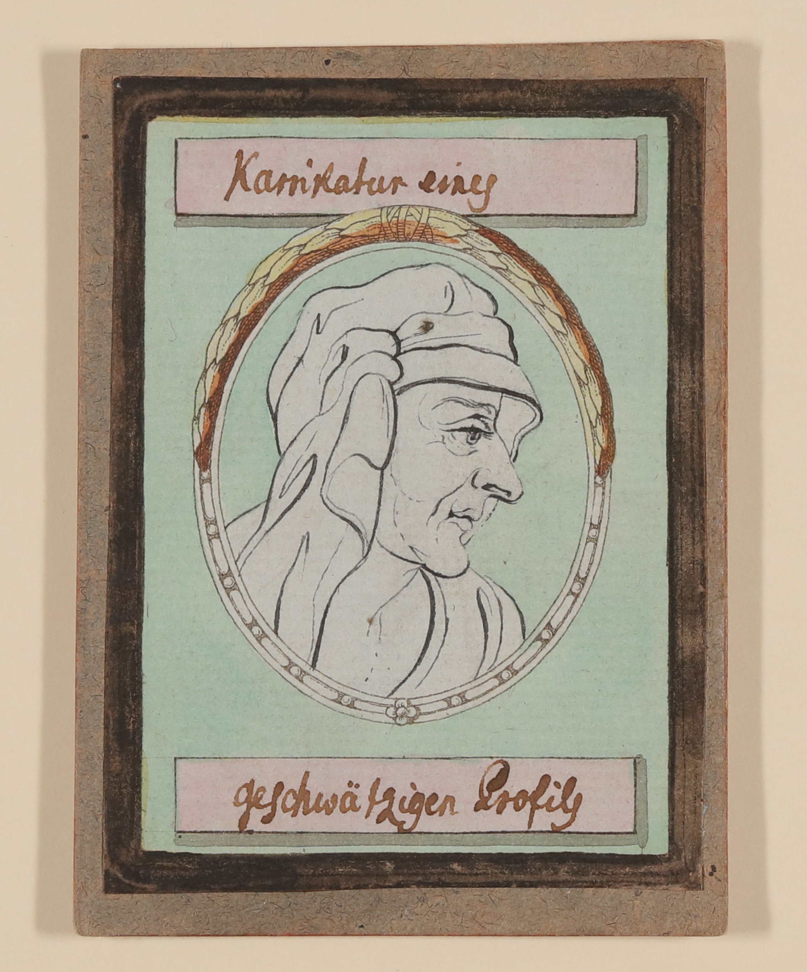 Johann Caspar Lavater, "Karrikatur eines geschwätzigen Profils" [Teil der Serie "Umrisse Koepfe"]