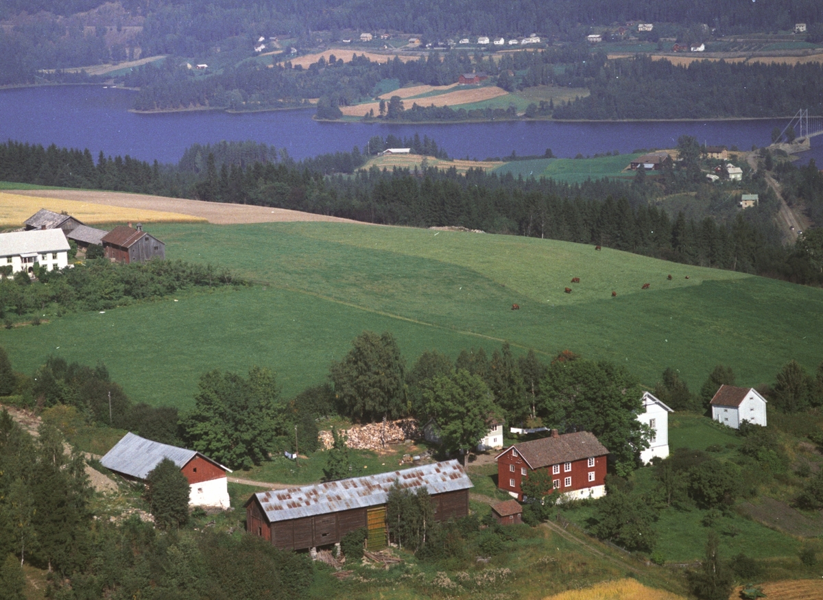 Widerøes Flyveselskap A/S, Flyfoto, Kvarberg nedre, Stensengdalen, Ringsaker.
