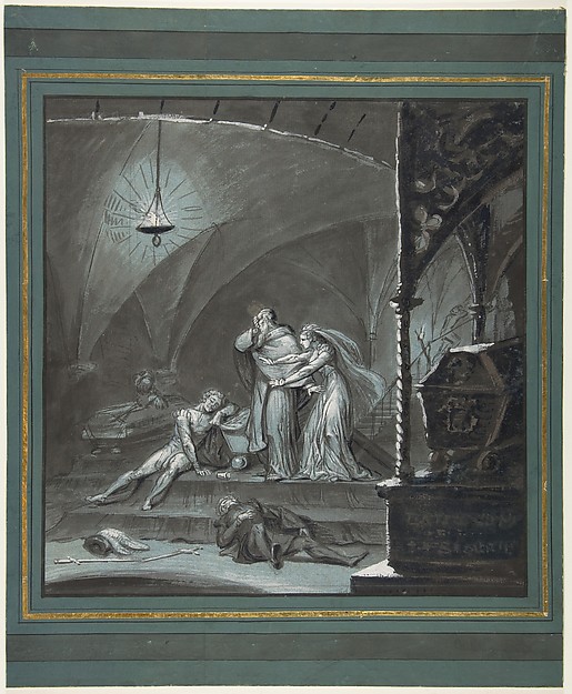 Anonymous, French, 19th century, Friar Lawrence and Juliet Discover the Bodies of Romeo and Paris (Romeo and Juliet, Act 5, scene 3)