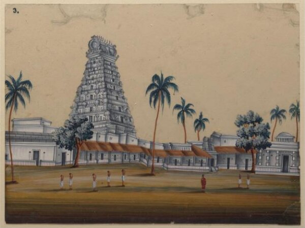 Unknown, One of sixteen paintings of unidentified South Indian temples.