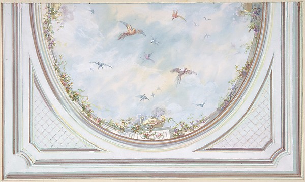 Jules-Edmond-Charles Lachaise, Design for Grand Salon Ceiling, Hôtel Hope