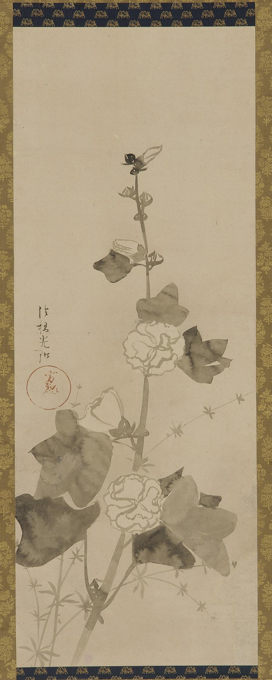 Ogata Korin, Hollyhocks