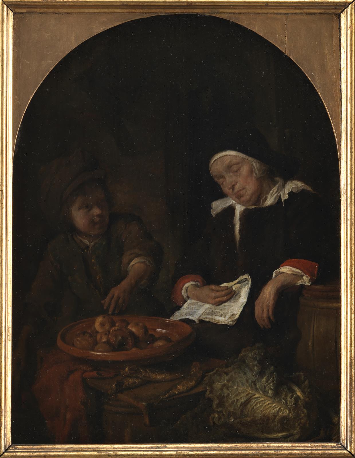 Gabriël Metsu, En kone, der sælger frugt og sild