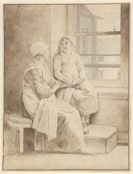 C.W. Eckersberg, Mor og datter - Eckersbergs værtinde i Paris (?)