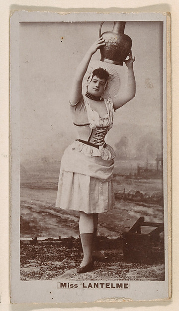 Kinney Brothers Tobacco Company, Miss Lantelme, from the Actresses series (N245) issued by Kinney Brothers to promote Sweet Caporal Cigarettes