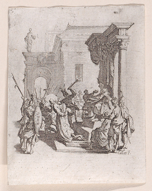 Jacques Callot, La Condamnation a Mort (Jesus Sentenced to Death), from "La Petite Passion" (The Little Passion)