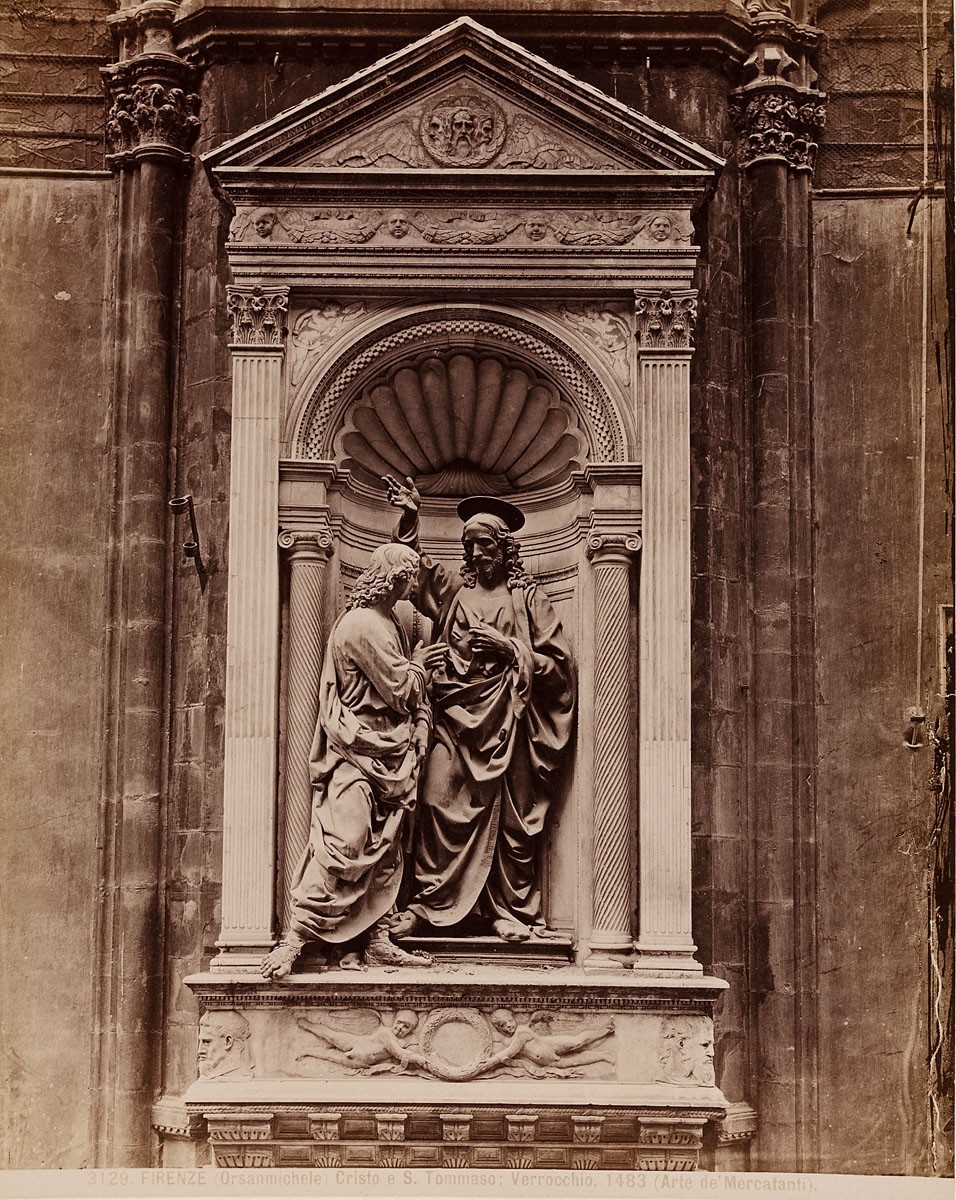 Giacomo Brogi, Firenze (Orsanmichele) - Christo e S. Tommaso: Verocchio, 1483