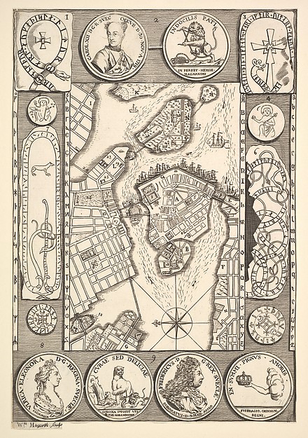 William Hogarth, Map of Stockholm (Aubry de La Mottraye's "Travels throughout Europe, Asia and into Part of Africa...,"  London, 1724, vol. II, pl. 32)