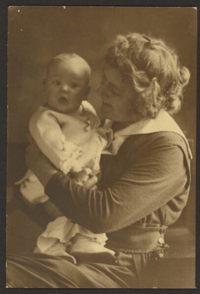 Louis Fleckenstein, [Portrait of Mother Smiling at Child]