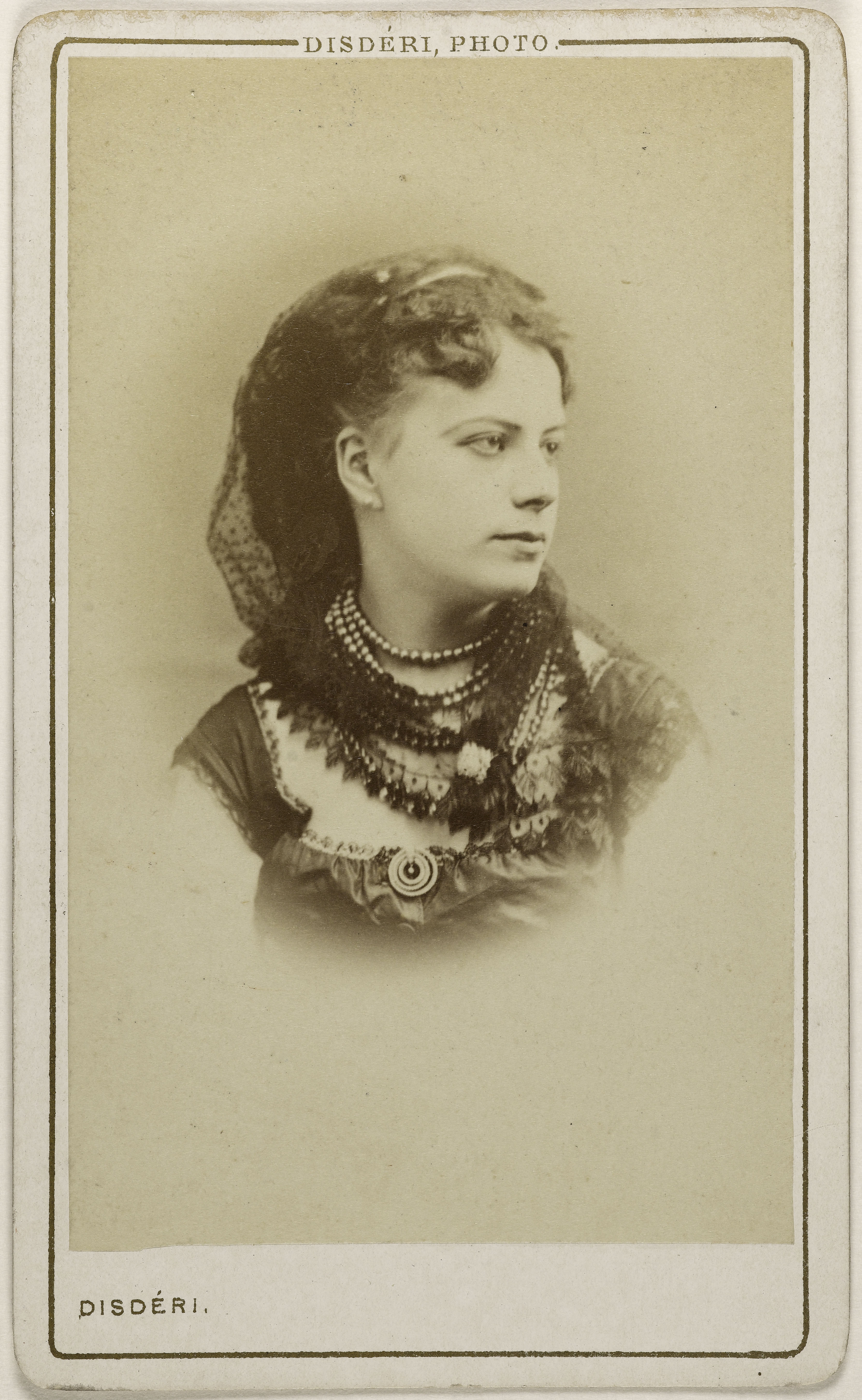 André-Adolphe-Eugène Disdéri, Portrait de Bell d'Angèle, (sœur de Mary Bell), (actrice)