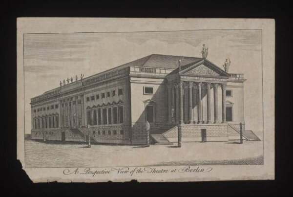 Unknown, A Perspective View of the Theatre at Berlin