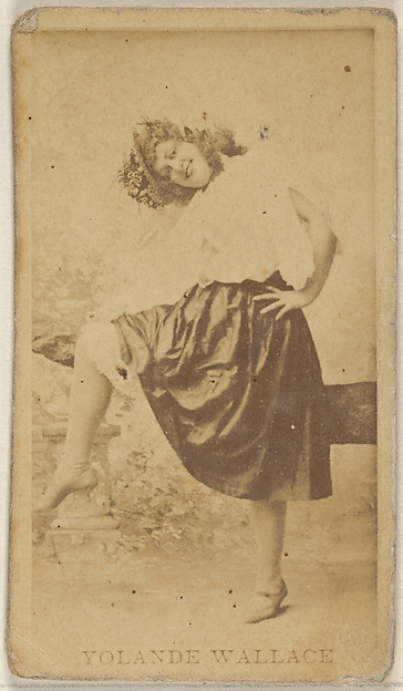 Allen & Ginter, Yolande Wallace, from the Actors and Actresses series (N45, Type 8) for Virginia Brights Cigarettes