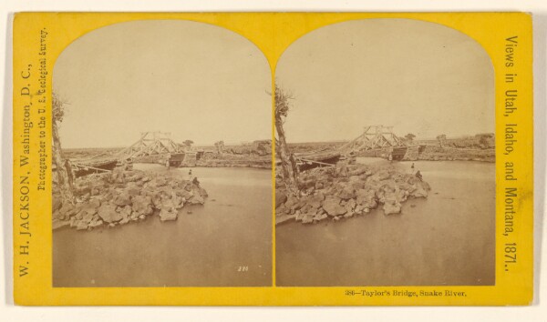 William Henry Jackson, Taylor's Bridge, Snake River.