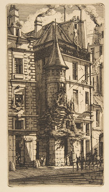 Charles Meryon, House with a Turret, rue de la Tixéranderie, Paris