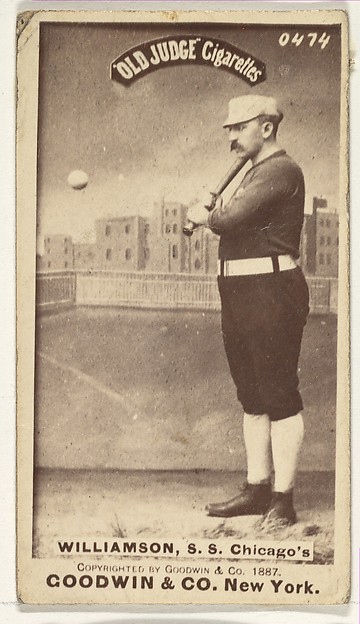Goodwin & Company, Williamson, Shortstop, Chicago, from the Old Judge series (N172) for Old Judge Cigarettes