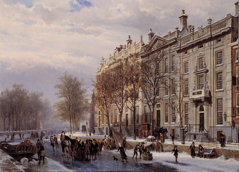 Cornelis Springer, De bocht in de Herengracht