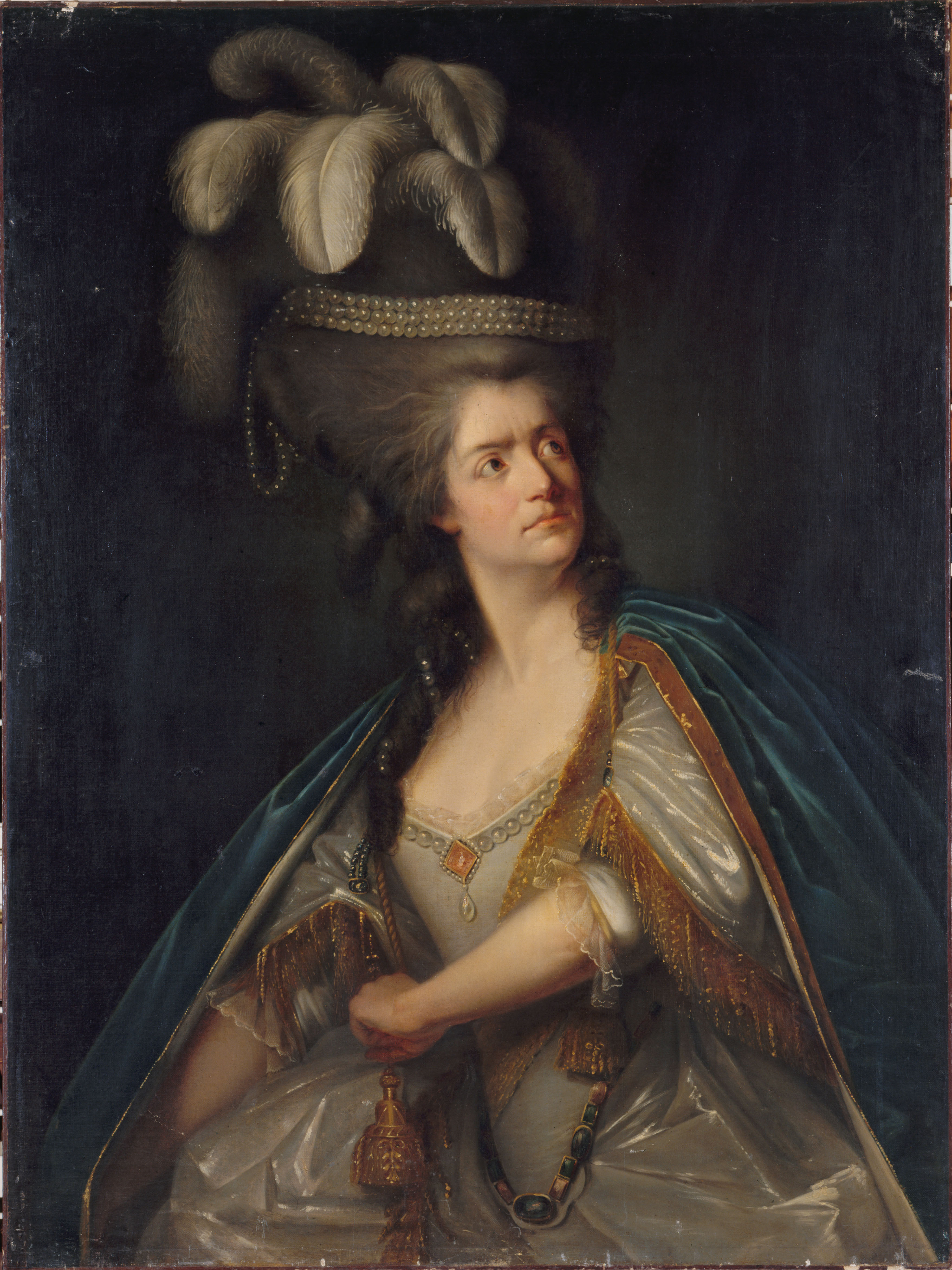 Ecole française, Portrait de Mme Thénard, dite "la Grande" (1757-1849), sociétaire de la Comédie Française, dans le rôle d'Hermione dans "Andromaque"