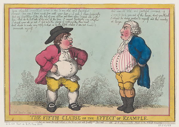 Thomas Rowlandson, The Fifth Clause, or the Effect of Example