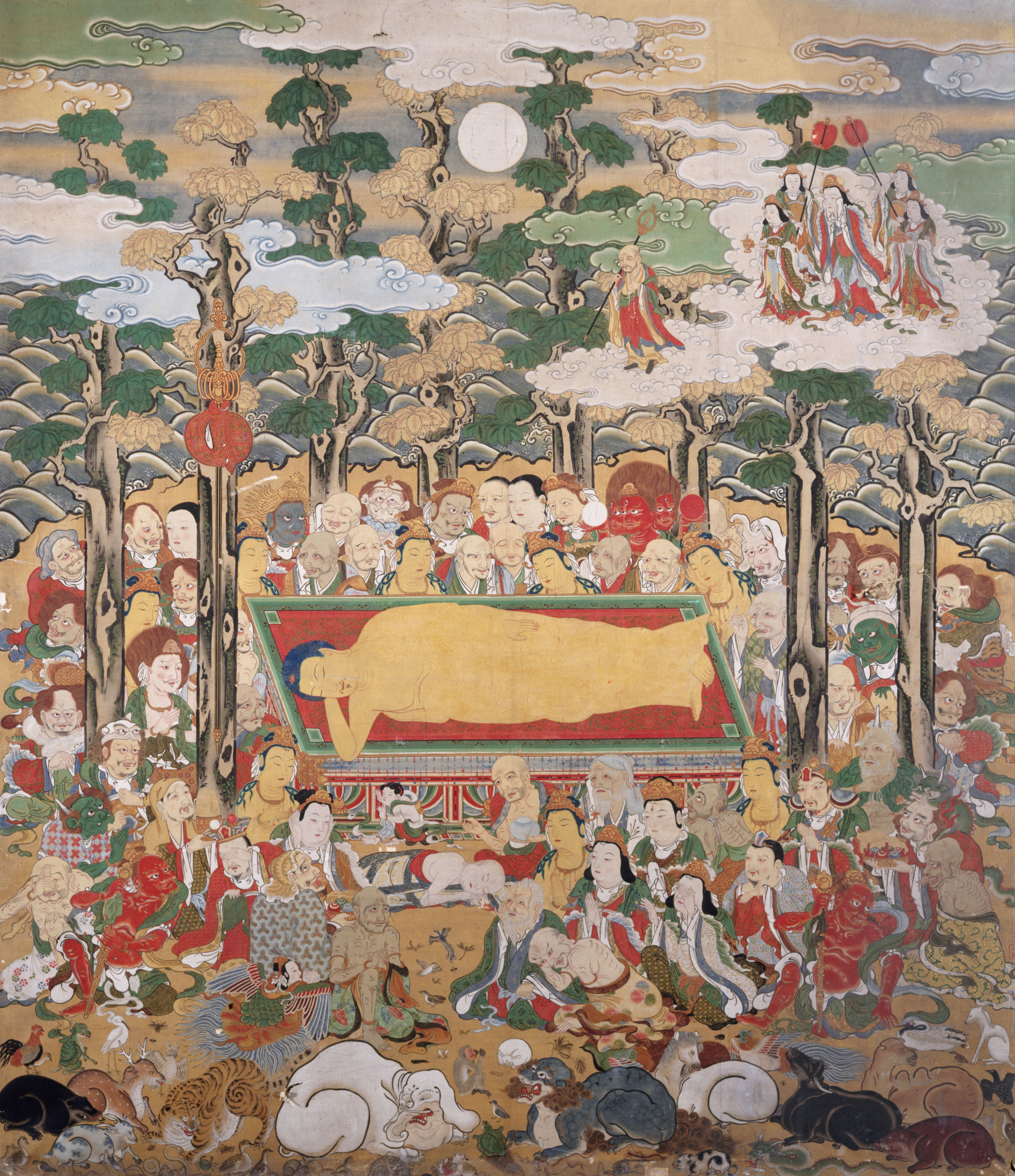 Unknown artist, L'extinction du Bouddha (nehan-zu)