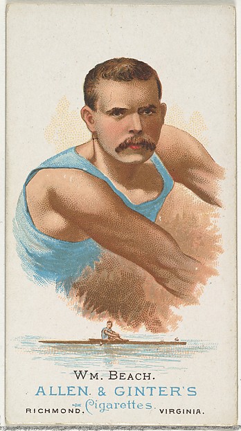 Allen & Ginter, William Beach, Oarsman, from World's Champions, Series 1 (N28) for Allen & Ginter Cigarettes