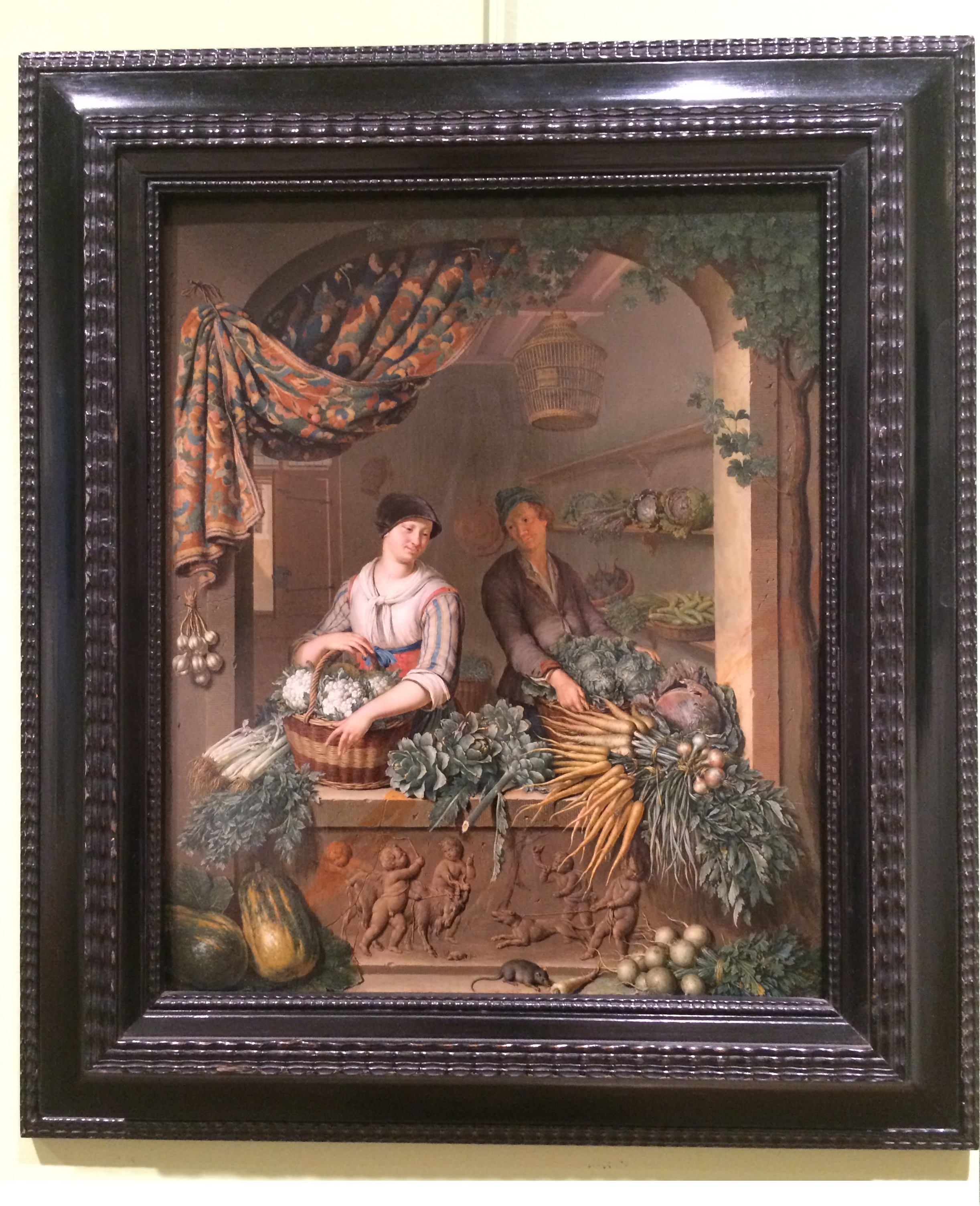 Frans van Mieris the Elder, the vegetable seller