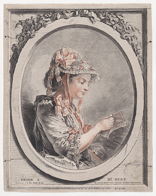 Gilles Demarteau, Une Liseuse (Portrait de Madame Huet)