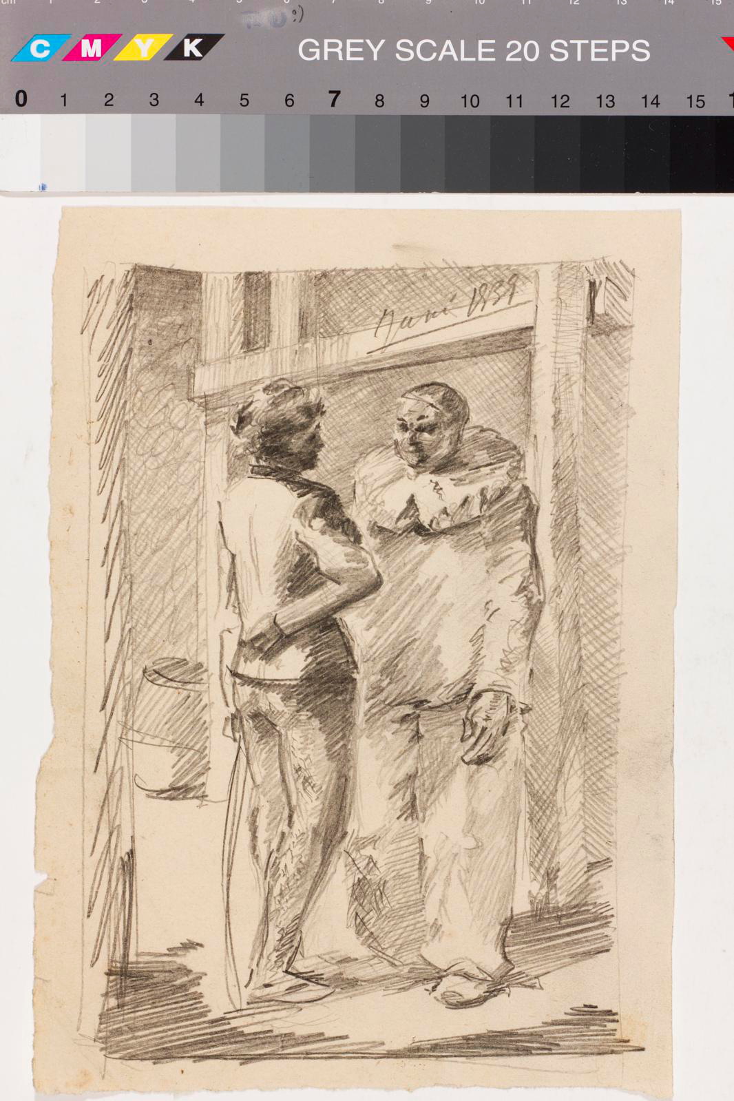 Ado (autor) Vabbe, Pierrot and standing man