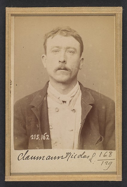 Alphonse Bertillon, Chauman. Nicolas. 38 ans, né à Paris XVe. Puisatier. Anarchiste. 6/3/94.