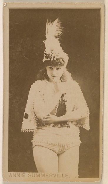 Kinney Brothers Tobacco Company, Miss Annie Summerville, from the Actresses series (N245) issued by Kinney Brothers to promote Sweet Caporal Cigarettes