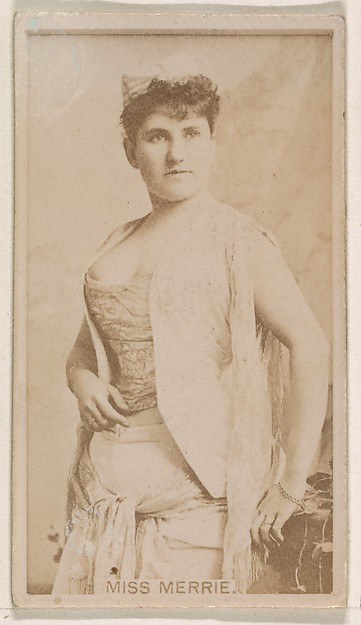 Kinney Brothers Tobacco Company, Miss Merrie, from the Actresses series (N245) issued by Kinney Brothers to promote Sweet Caporal Cigarettes