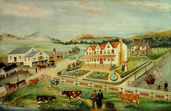 American 19th Century, Bucks County Farm Outside Doylestown, Pennsylvania