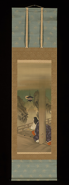 Tsukioka Yoshitoshi, Murasaki Shikibu at Ishiyamadera Temple, based on the print “The Moon at Ishiyama,” from the series One Hundred Aspects of the Moon (Tsuki hyakushi: Ishiyama no tsuki)